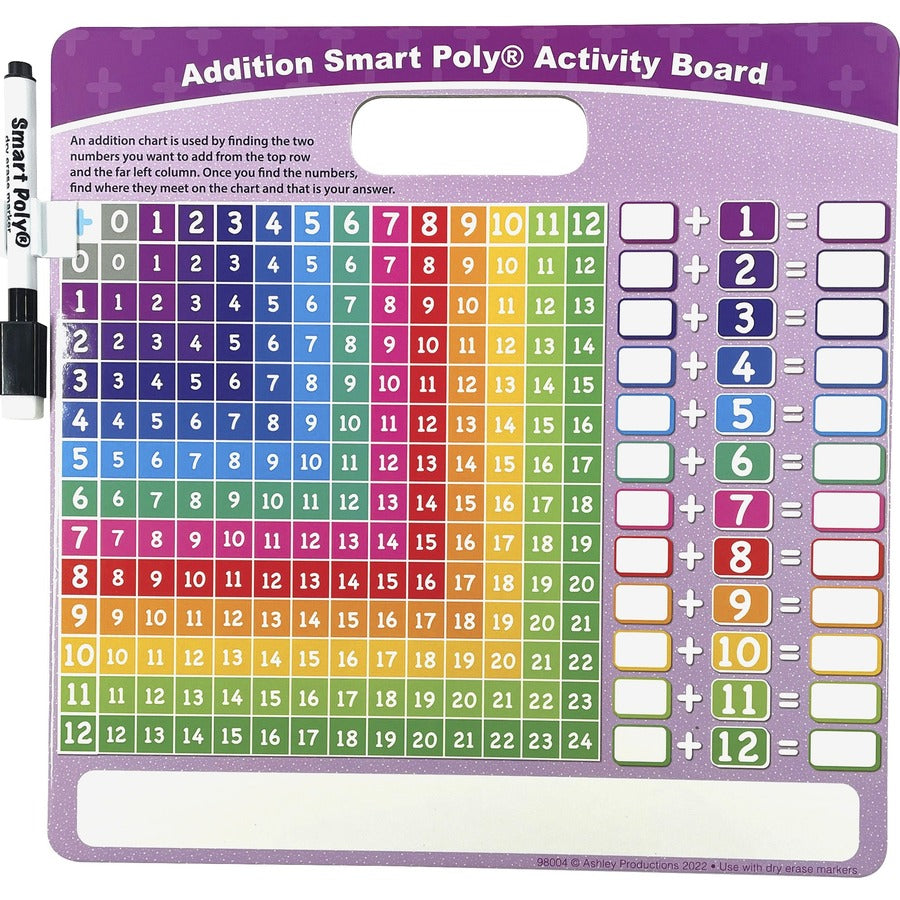 Ashley Addition Smart Poly Busy Board - 10.8" (0.9 ft) Width x 10.8" (0.9 ft) Height - Poly-coated Cardboard Surface - Square - 1 Each