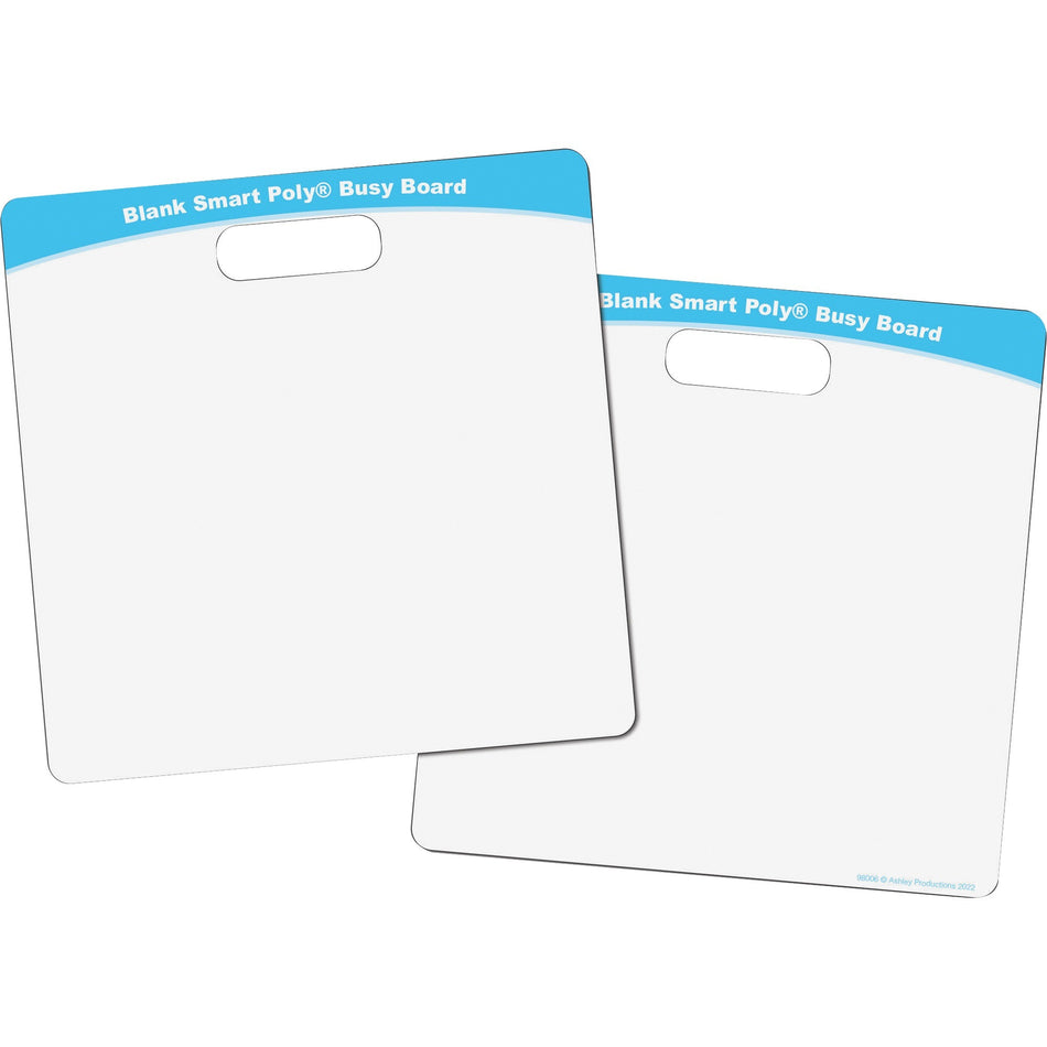 Ashley Blank Smart Poly Busy Board - 10.8" (0.9 ft) Width x 10.8" (0.9 ft) Height - Poly-coated Cardboard Surface - Square - 1 Each