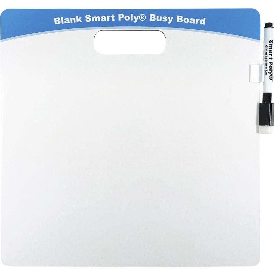 Ashley Blank Smart Poly Busy Board - 10.8" (0.9 ft) Width x 10.8" (0.9 ft) Height - Poly-coated Cardboard Surface - Square - 1 Each