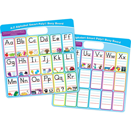 Ashley ABC Fill In Smart Poly Busy Board - 10.8" (0.9 ft) Width x 10.8" (0.9 ft) Height - Poly-coated Cardboard Surface - Square - 1 Each