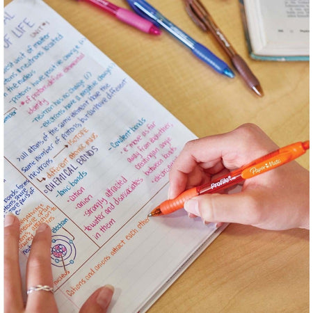 Paper Mate Profile Retractable Ballpoint Pen - Smooth Writing - Assorted Colors - Pens