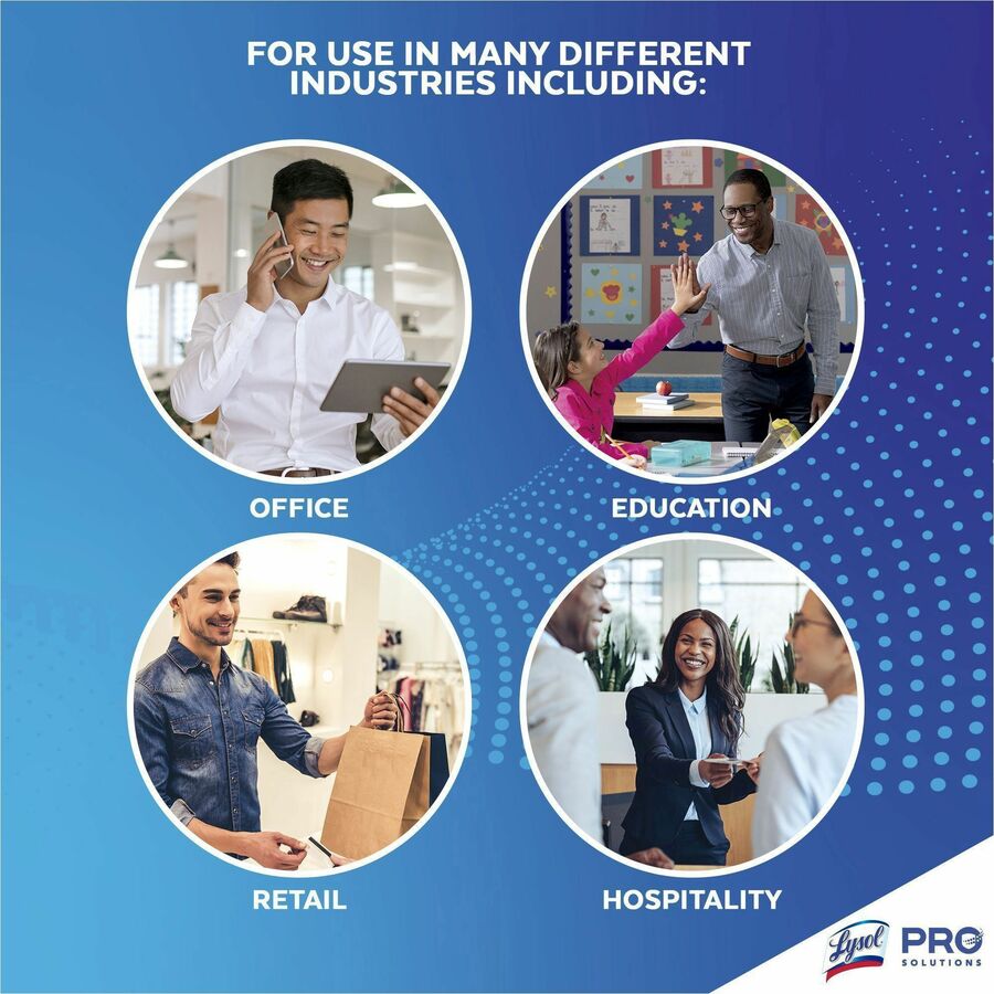 Lysol Disinfecting Wipe Bucket w/Wipes - Lemon & Lime Blossom Scent - 8" Length x 6" Width - White - 800 Each