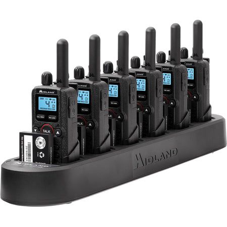 Midland BizTalk BR180X6BGC On-Site Business Radio Bundle Pack - 4 Radio Channels - 142 Total Privacy Codes - Lightweight - Lithium Ion (Li-Ion) - Gray - 6/Set - 1 Each