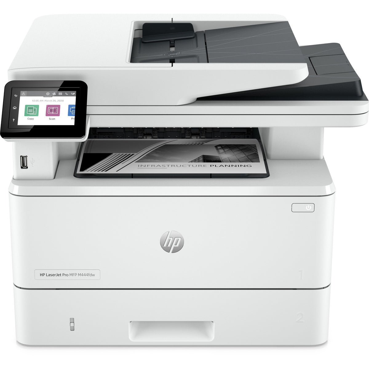 HP LaserJet Pro 4101fdw Wireless Laser Multifunction Printer - Monochrome - White - 2000