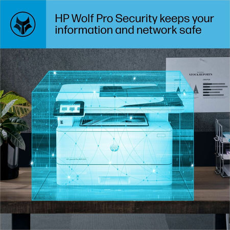 HP LaserJet Pro 4101fdw Wireless Laser Multifunction Printer - Monochrome - White - Alternate-Image3