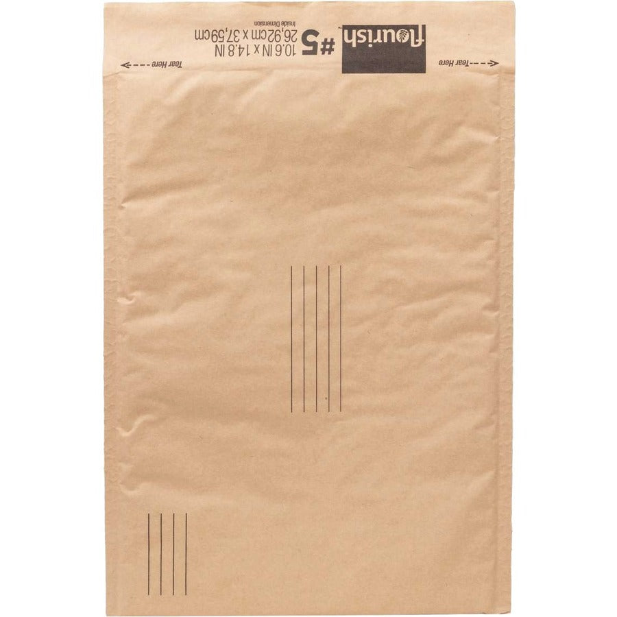 Duck Brand Flourish Honeycomb Recyclable Mailers - Mailing/Shipping - 14 4/5" Length - Flap - Brown - 20 / Carton