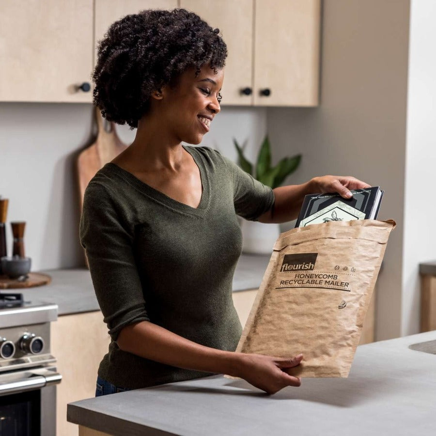 Duck Brand Flourish Honeycomb Recyclable Mailers - Mailing/Shipping - 14 4/5" Length - Flap - Brown - 20 / Carton