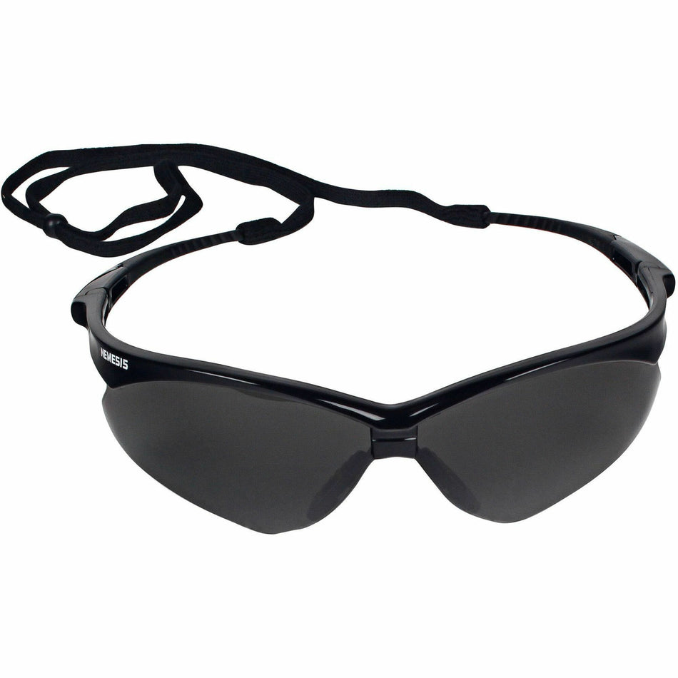 Kleenguard V30 Nemesis Safety Eyewear - Recommended for: Workplace, Home - UVA, UVB, UVC Protection - Polycarbonate - Durable, Lightweight, Wraparound Frame, Anti-fog, Flexible, Soft, Neck Cord - 1 Each