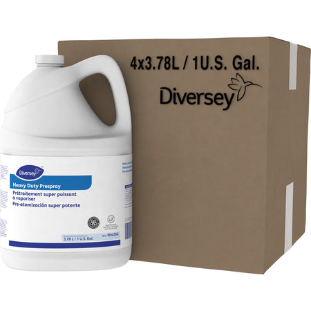 Diversey Heavy Duty Prespray Carpet Cleaner - 128 fl oz (4 quart) - Fruity Scent - Heavy Duty - Clear - 4 / Carton