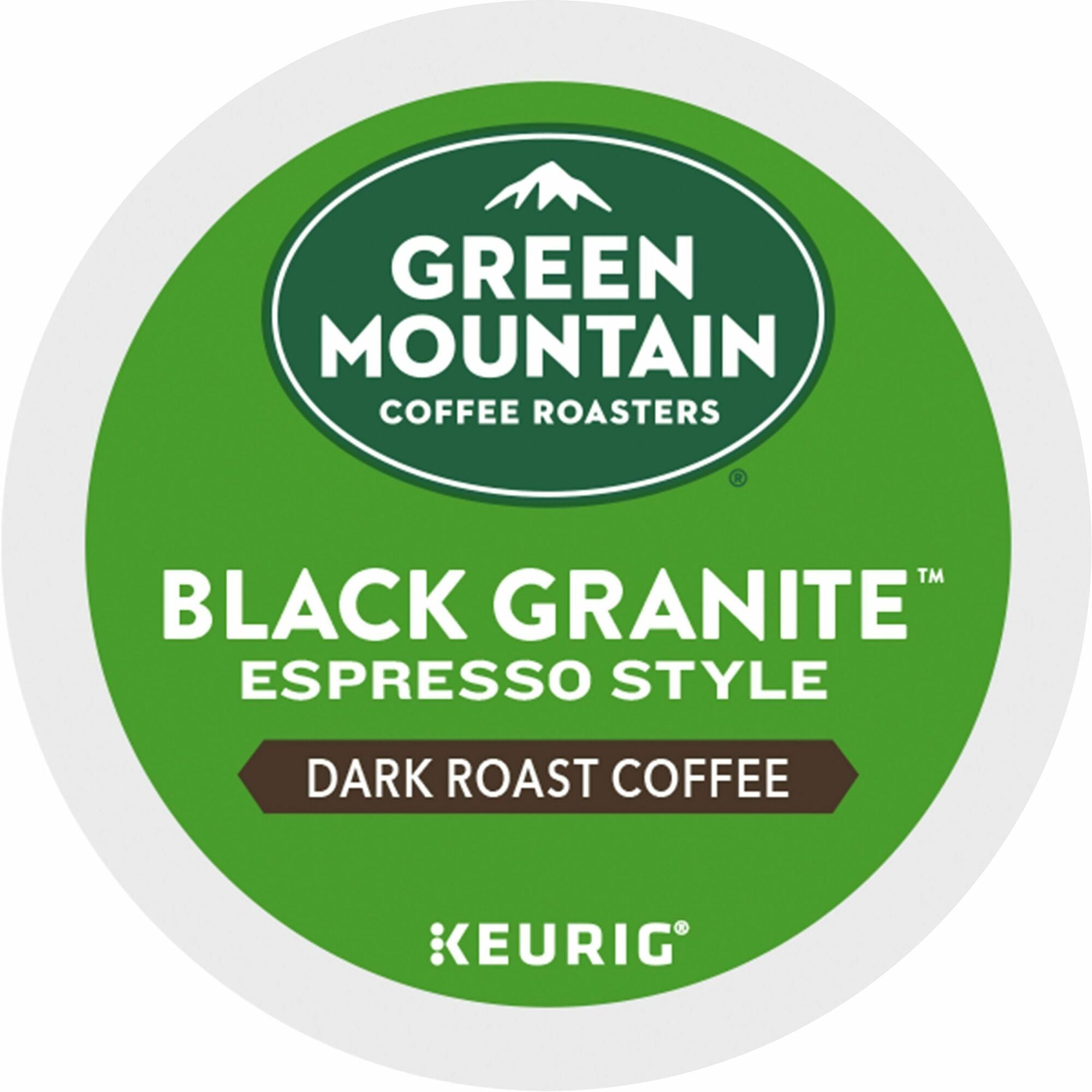 Green Mountain Coffee Roasters® K-Cup Black Granite Espresso Style Coffee - Compatible with Keurig Brewer - Dark - K-Cup - Black Granite - 24 / Box