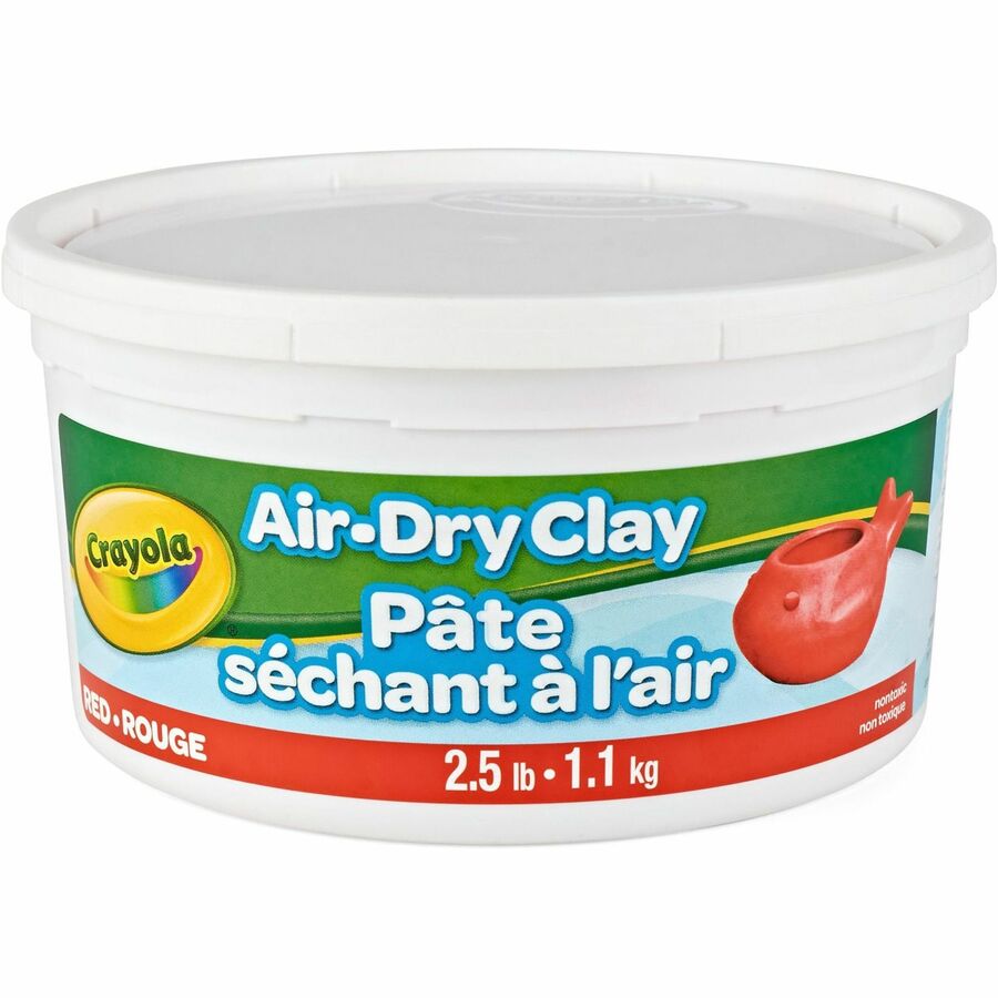 Crayola Air-Dry Clay - Art, Classroom, Art Room - Red - 1 Each