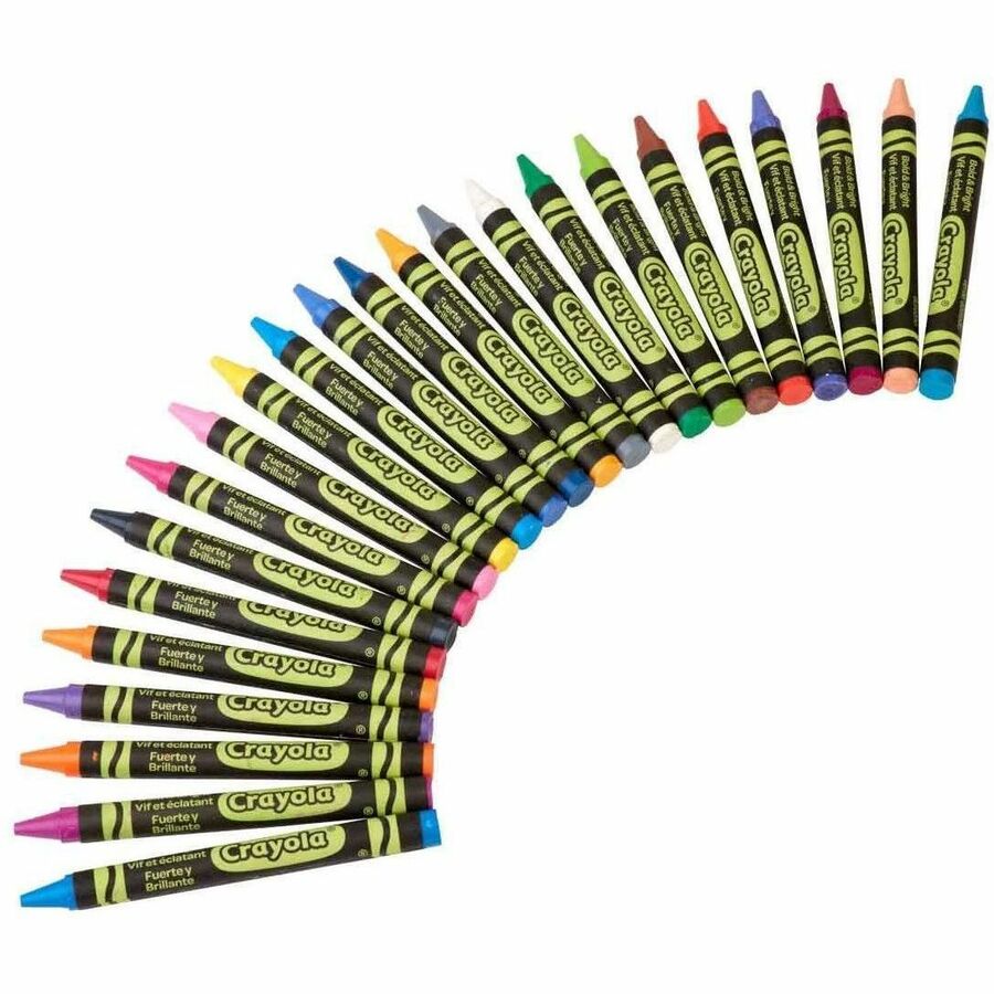 Crayola Bold & Bright Construction Paper Crayons, 24 Count - For Child - Assorted - 24 / Pack