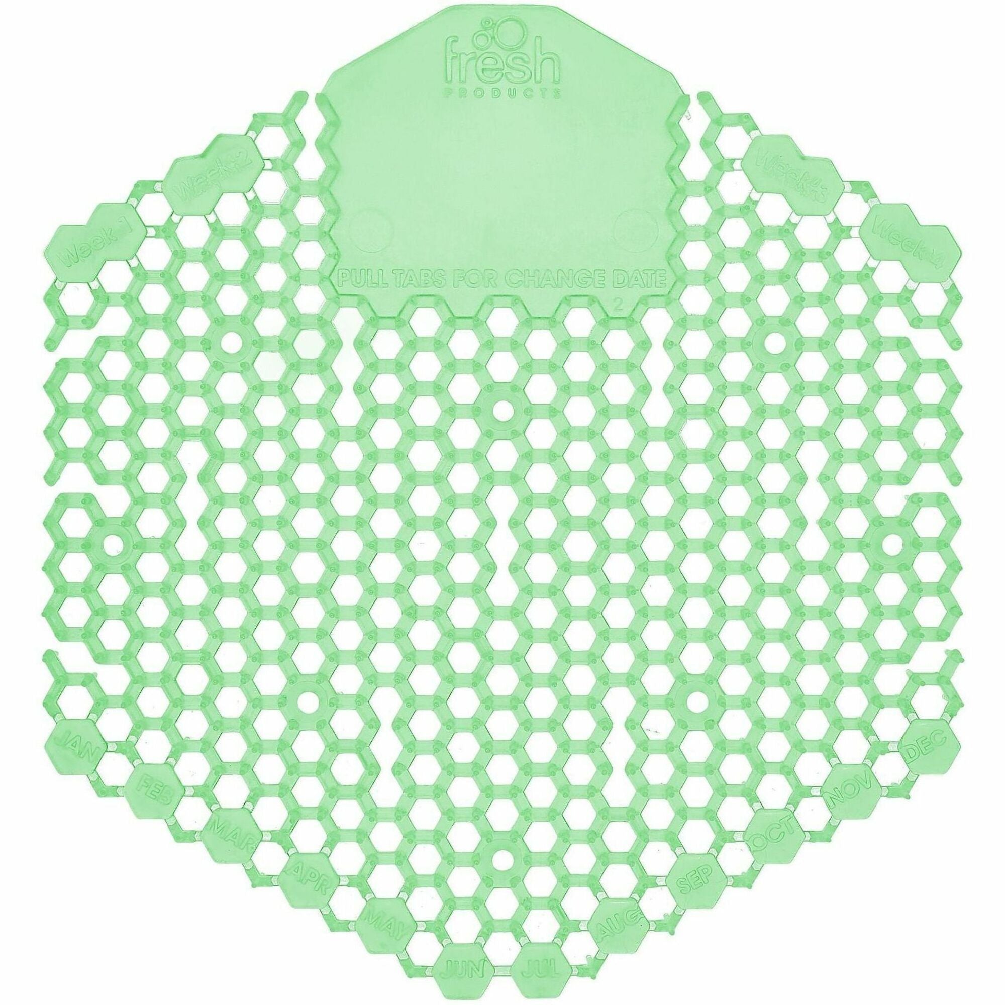 Fresh Products Wave 3D Urinal Screen: 30-Day Lasting Odor Control - Green - Screens / Mats