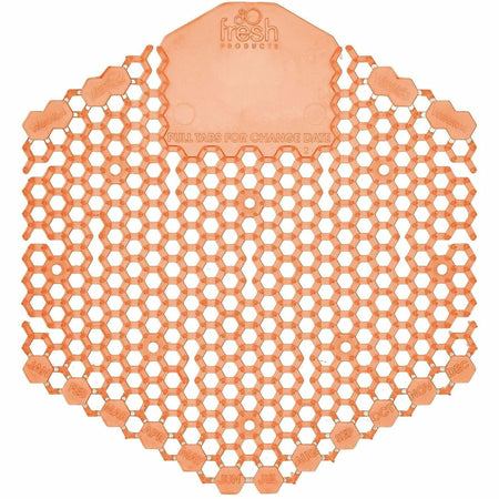 Fresh Products Wave 3D Urinal Screen - Lasts upto 30 Days - Splash Reducer, Odor Control - 10 / Box - Orange