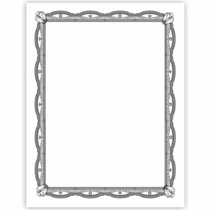 Geographics Silver Foil Award Certificates - Premium Quality Inkjet Compatible - & Seals
