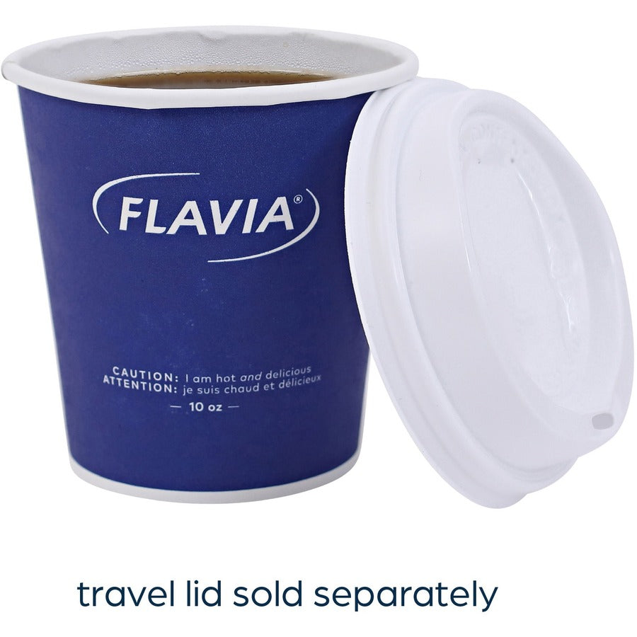 Flavia 10 oz Hot Beverage Paper Cups - 10 fl oz - Blue - Paper - Beverage, Hot Drink - 1000 / Carton