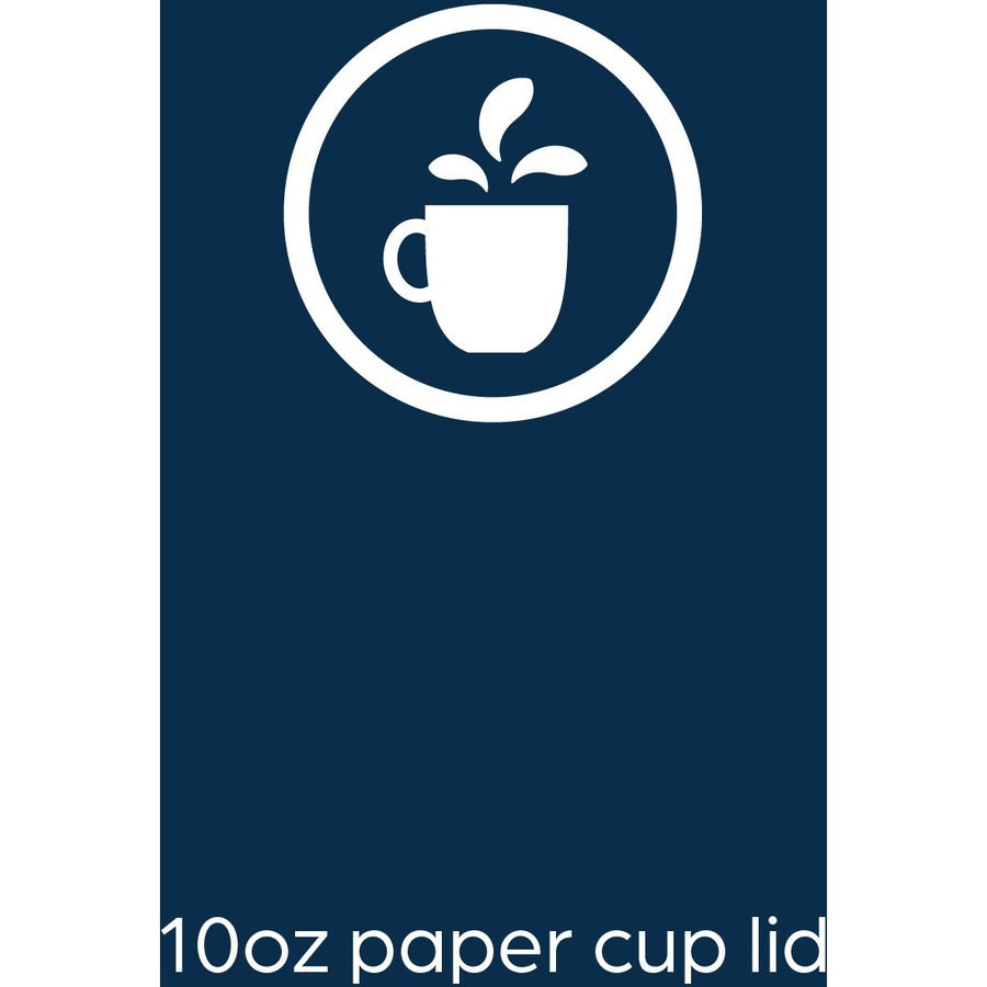 Flavia 10 oz Hot Beverage Paper Cup Lids - 10 fl oz - White - Paper - Beverage, Hot Drink - 1000 / Carton