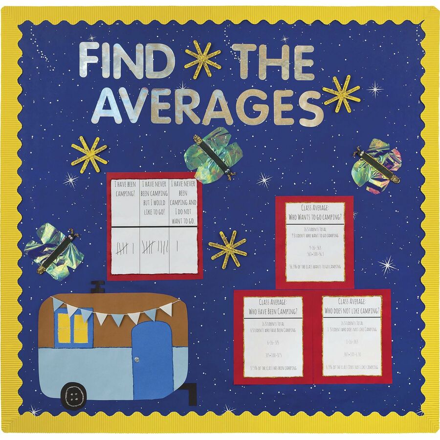 Fadeless Bulletin Board Paper Rolls - Bulletin Board, Classroom, Fun and Learning, File Cabinet, Door, Display, Paper Sculpture, Table Skirting, Party, Home Project, Office Project, ... - 48" Width x 50 ft Length - 50 lb Basis Weight - Night Sky - 1 Roll