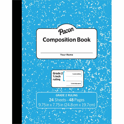 Pacon Composition Book: Blue Marble Cover 48 Pages - Notebooks