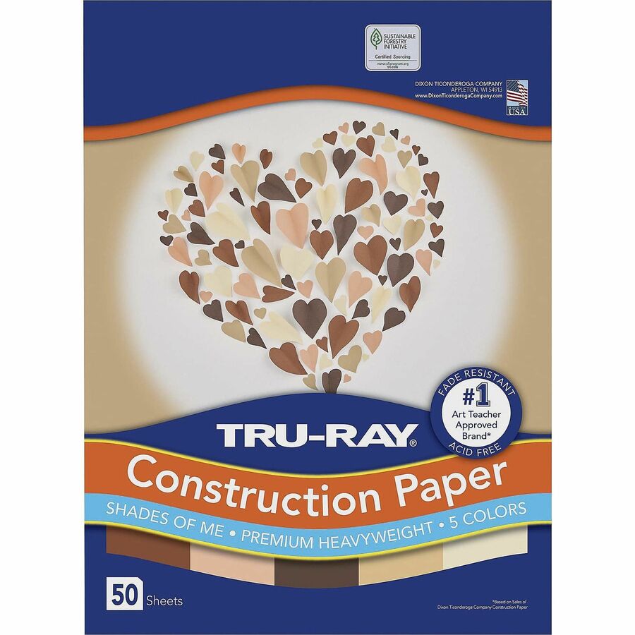 Tru-Ray Construction Paper: 9x12 Art & Craft Project Pack - Paper