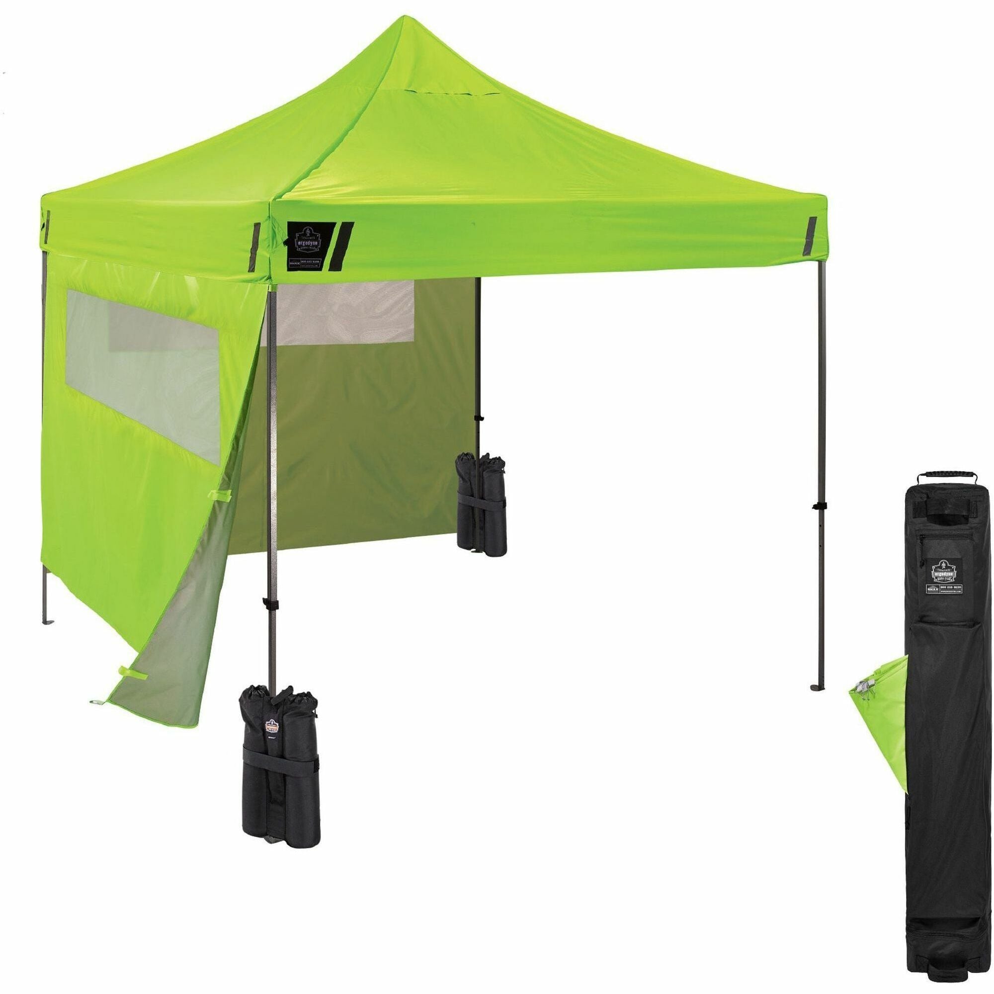 Ergodyne 6052 Heavy-Duty Window Tent Kits - Canopy StyleLime - Mesh, Acrylonitrile Butadiene Styrene (ABS), Polyurethane, Nylon, Steel, Polyester Fabric - Steel Frame