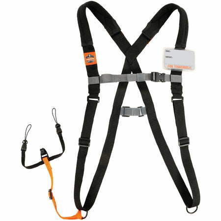 Ergodyne 3138 Padded Bar-code Scanner Harness - Large (L) - Hook & Loop Attachment - Black - 1 Each