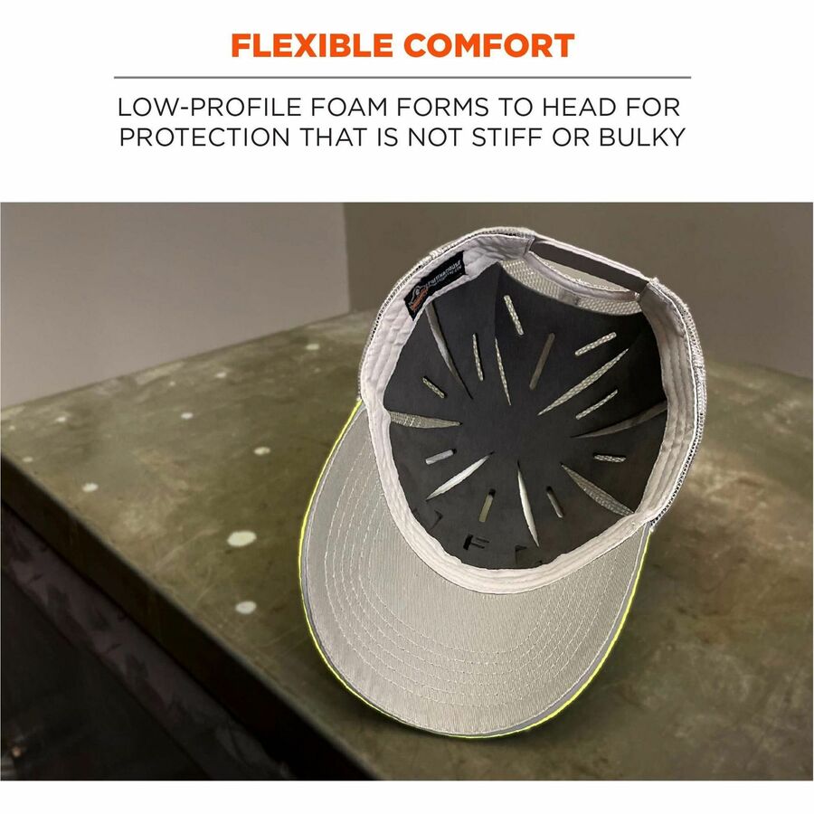 Ergodyne Skullerz 8944 Universal Bump Cap Insert - Bump, Scrape, Bruise Protection - Soft Foam - Black - Vented, Ultra-lightweight, Comfortable, Breathable - 1 Each