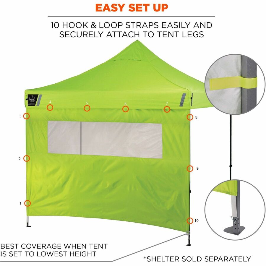 Ergodyne Heavy-Duty Tent Sidewalls w/Window - Water Repellent