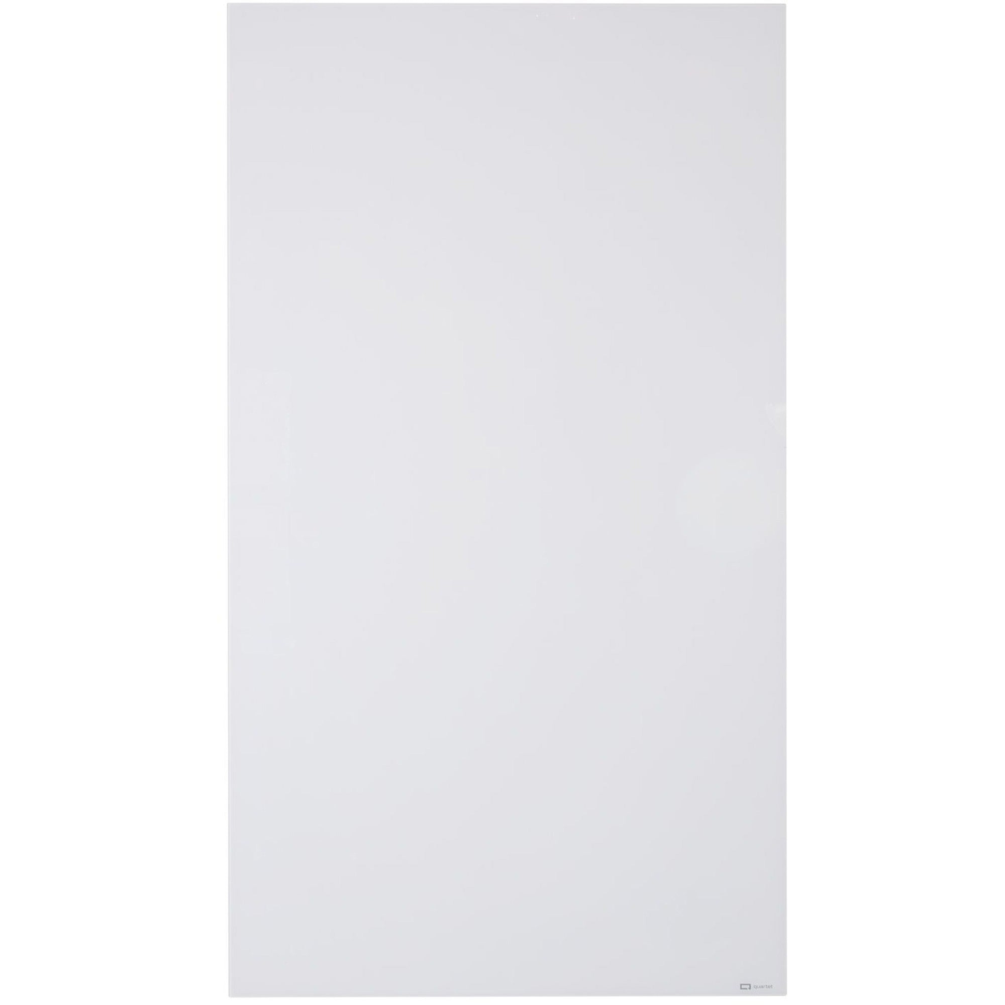 Quartet InvisaMount Vertical Glass Dry-Erase Board - 48x85 - 85" (7.1 ft) Width x 48" (4 ft) Height - White Glass Surface - Rectangle - Vertical - Magnetic - 1 Each