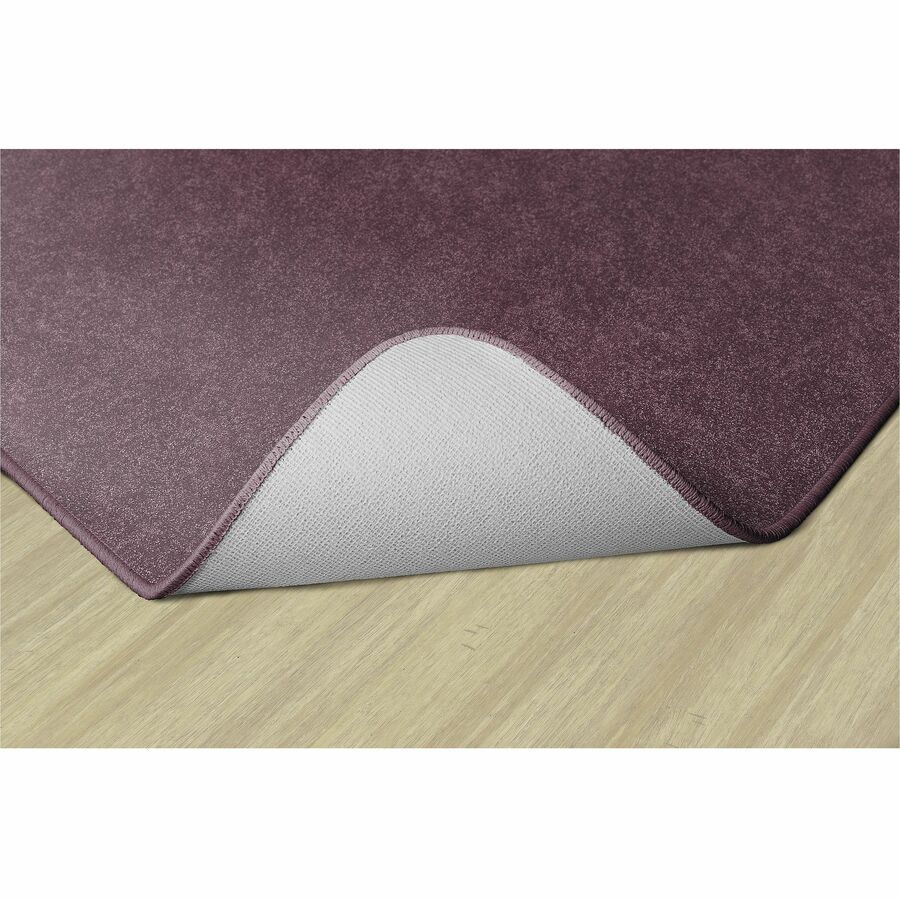 Flagship Carpets Amerisoft Solid Color Rug - 48" Length x 72" Width - Rectangle - Plum - Polyester, Nylon