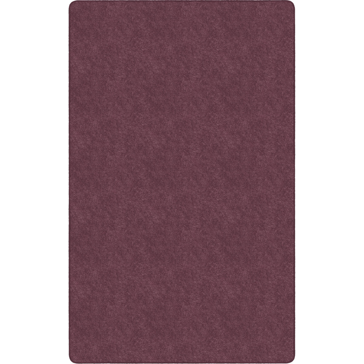 Flagship Carpets Amerisoft Solid Color Rug - 48" Length x 72" Width - Rectangle - Plum - Polyester, Nylon