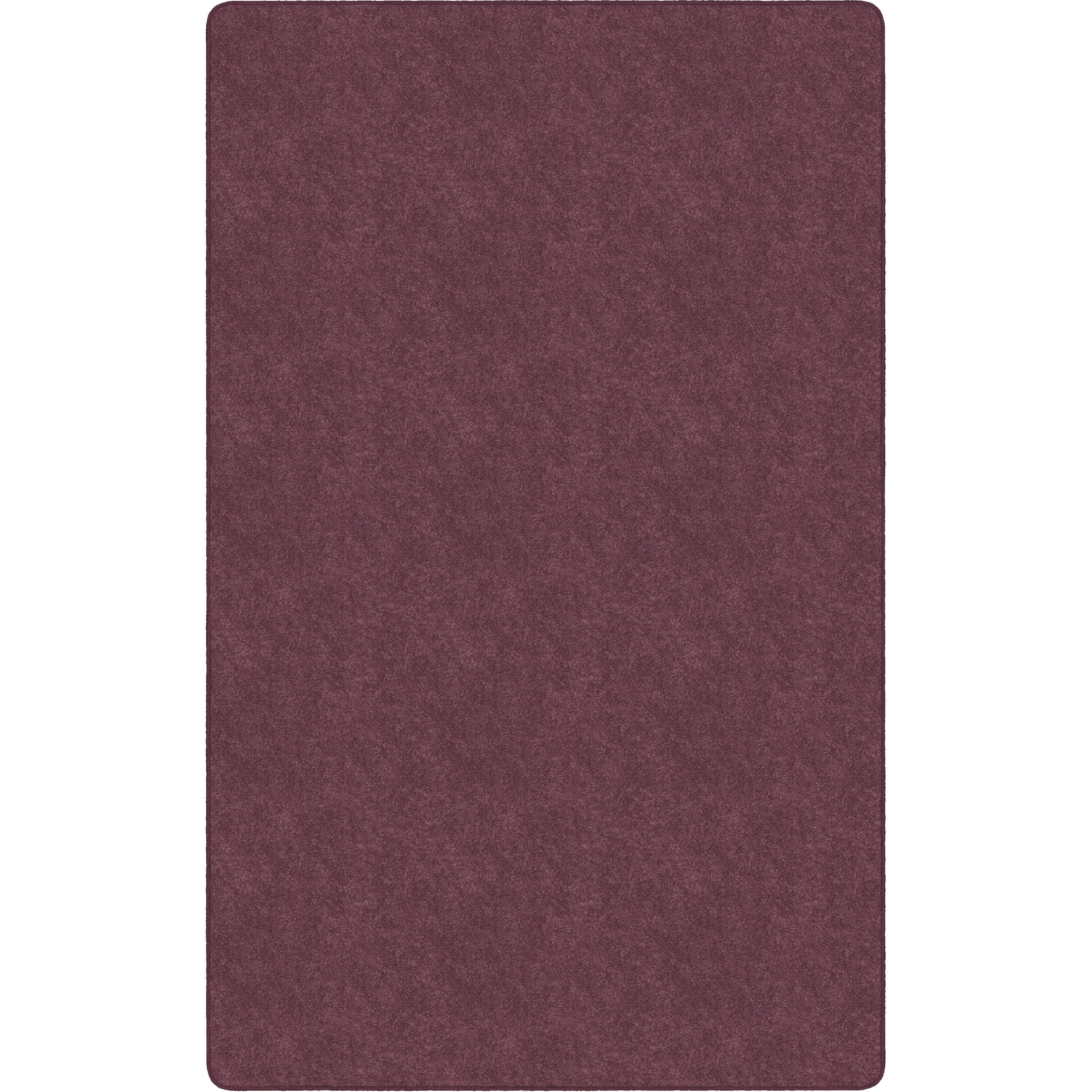 Flagship Carpets Amerisoft Solid Color Rug - 48" Length x 72" Width - Rectangle - Plum - Polyester, Nylon