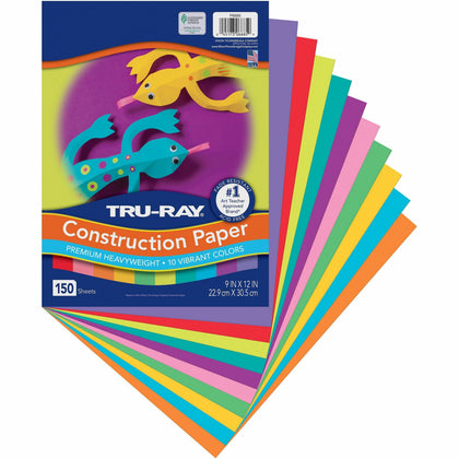Tru-Ray Construction Paper: Assorted Art & Craft Paper - 150 Sheets