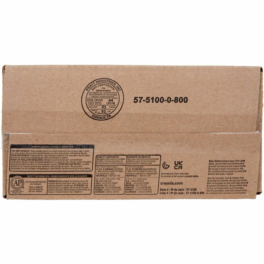 Crayola Air-Dry Clay - Classroom, Room - Assorted - 4 / Pack