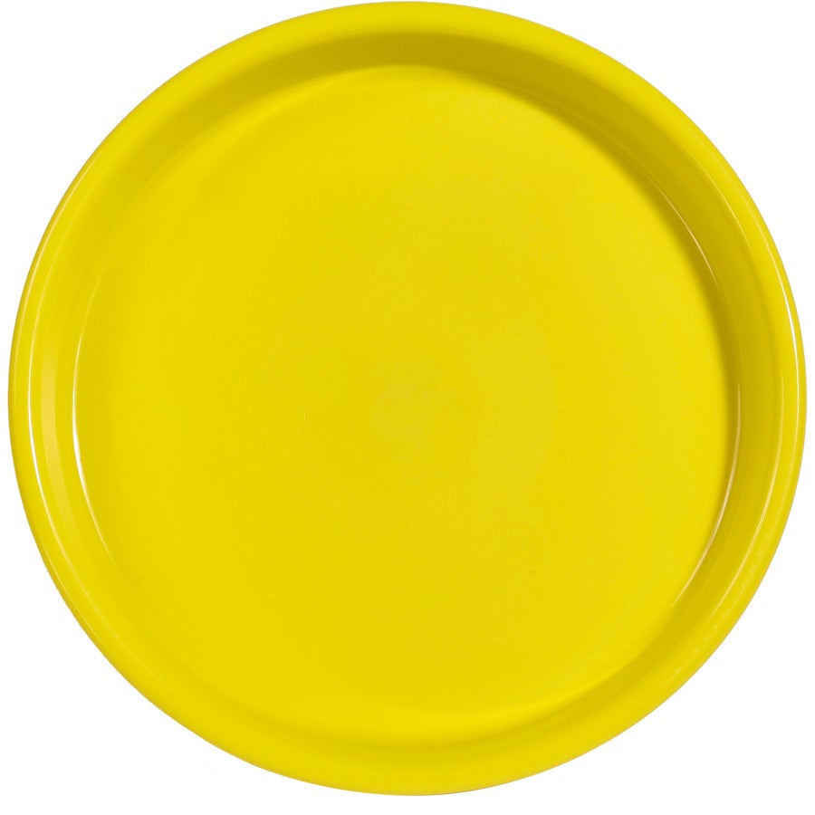 Deflecto Kids Antimicrobial Round Craft Tray - Accessories, Art, Craft - 1.61" Height x 13.07" Width x 13.07" Depth - Yellow - Polypropylene - 1 Each