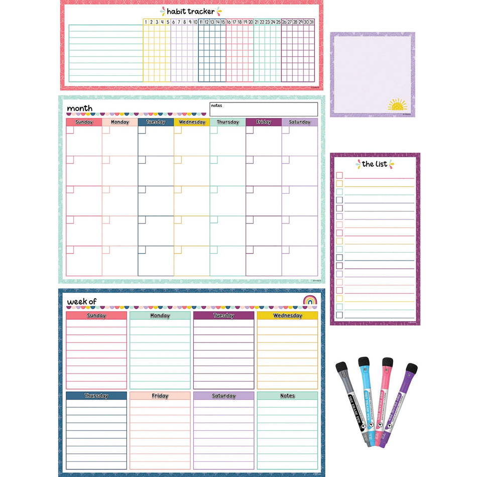 Teacher Created Resources Dry-Erase Task Calendar Set - Multi - 1 / Pack