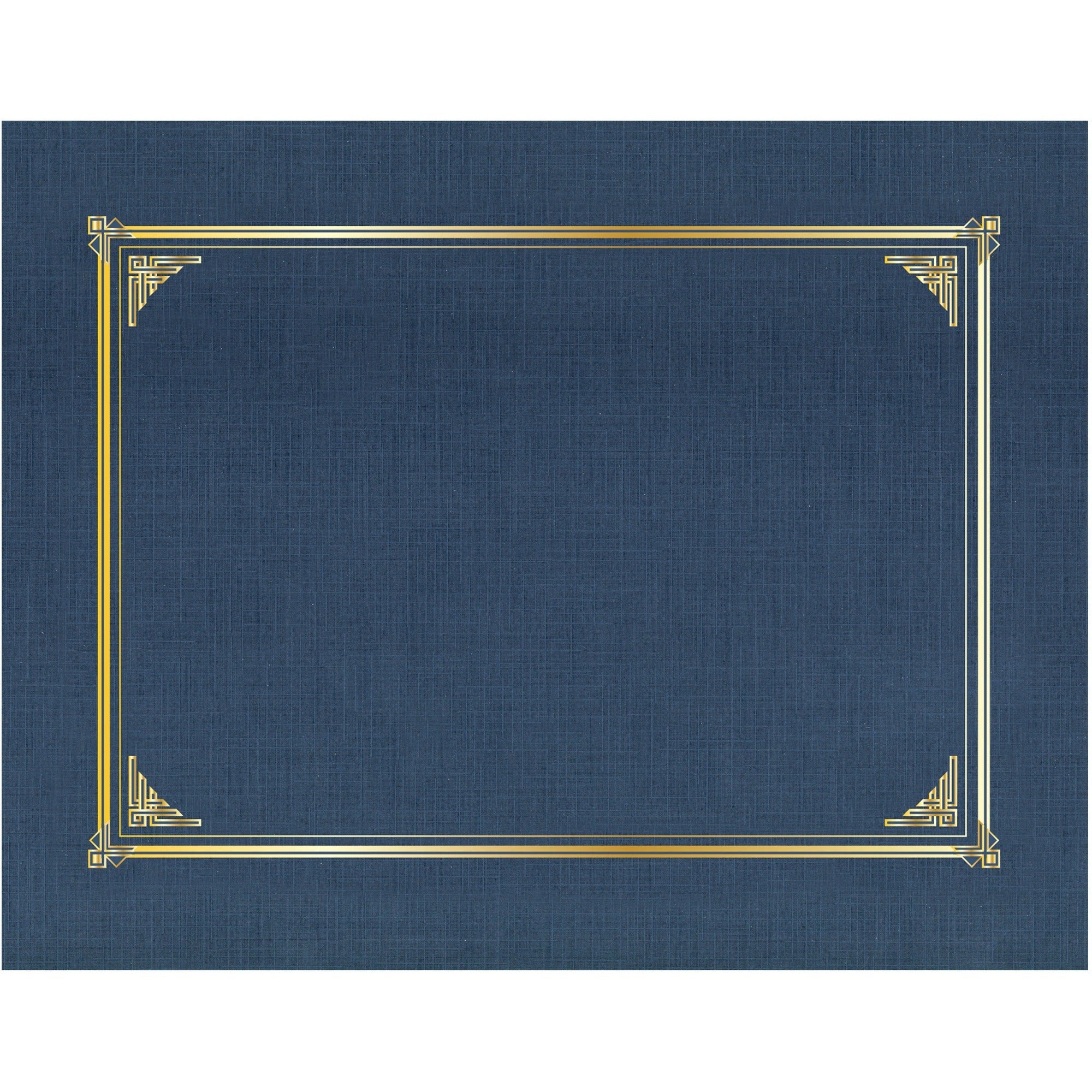 Geographics Classic Letter Recycled Presentation Cover - 8 1/2" x 11" - Card Stock, Linen - Navy Blue - 25 / Box