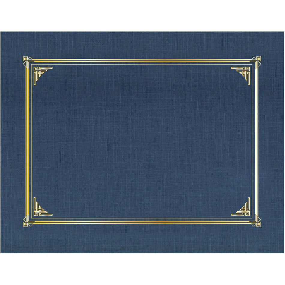 Geographics Classic Letter Recycled Presentation Cover - 8 1/2" x 11" - Card Stock, Linen - Navy Blue - 25 / Box