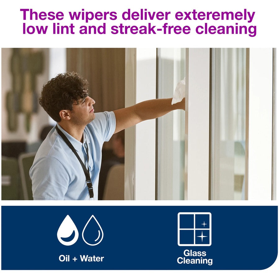 TORK Paper Wiper Plus - 1 Ply - 800 Sheets/Roll - 12.25" Roll Diameter - 3" Core - White - 1 / Carton