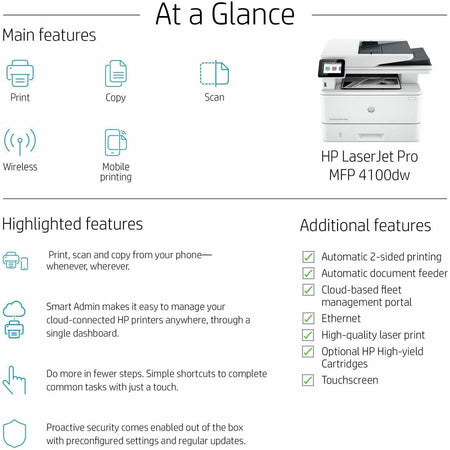 HP LaserJet Pro 4001n Desktop Laser Printer - Monochrome - Alternate-Image27