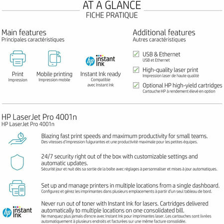 HP LaserJet Pro 4001n Desktop Laser Printer - Monochrome - Alternate-Image29