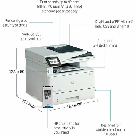 HP LaserJet Pro 4001n Desktop Laser Printer - Monochrome - Alternate-Image22