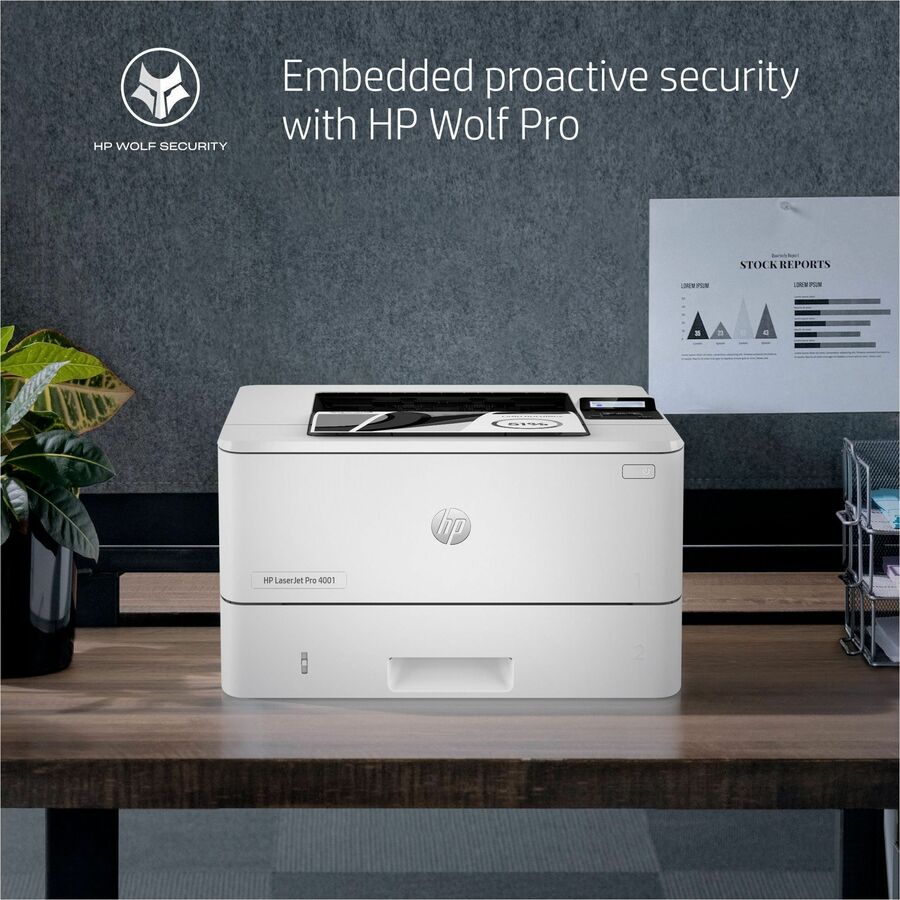 HP LaserJet Pro 4001n Desktop Laser Printer - Monochrome - Alternate-Image3