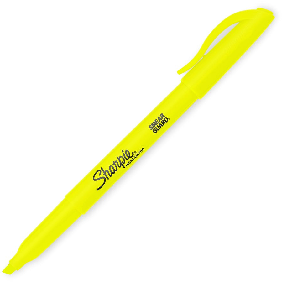 Sharpie Accent Highlighters w/Smear Guard - Chisel Marker Point - Assorted Ink - Dry - 12 / Pack