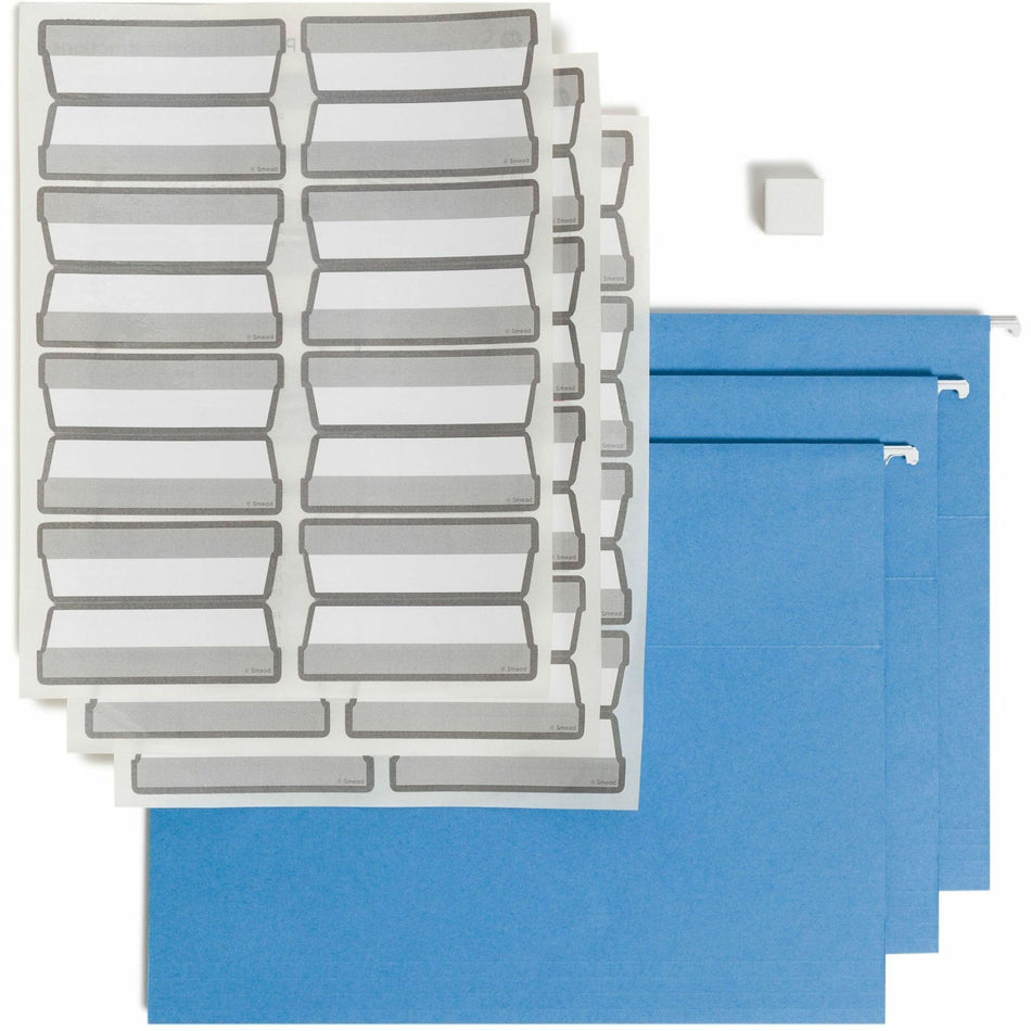 Smead 1/3 Tab Cut Letter Recycled Hanging Folder - 11 pt. - Paperboard - Adhesive Label, Write-on Label - 20 / Box