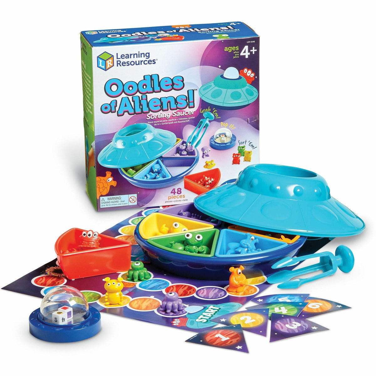 Learning Resources Oodles of Aliens Sorting Saucer - Learning Toy - Theme/Subject: Learning - 4-8 Year