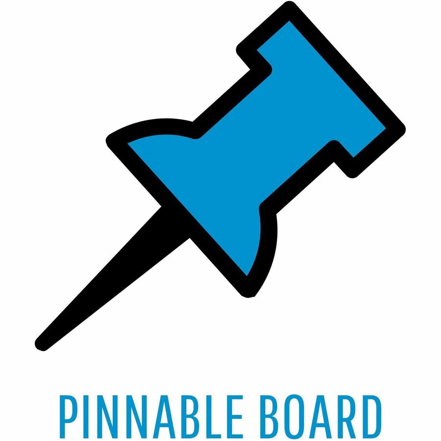 MasterVision Ayda Fabric Bulletin Board - 18" x 24" - 18" Board Height x 24" Board Width - Blue Felt, Fabric Surface - Self-healing, Durable, Resilient - Aluminum Frame - 1 Each