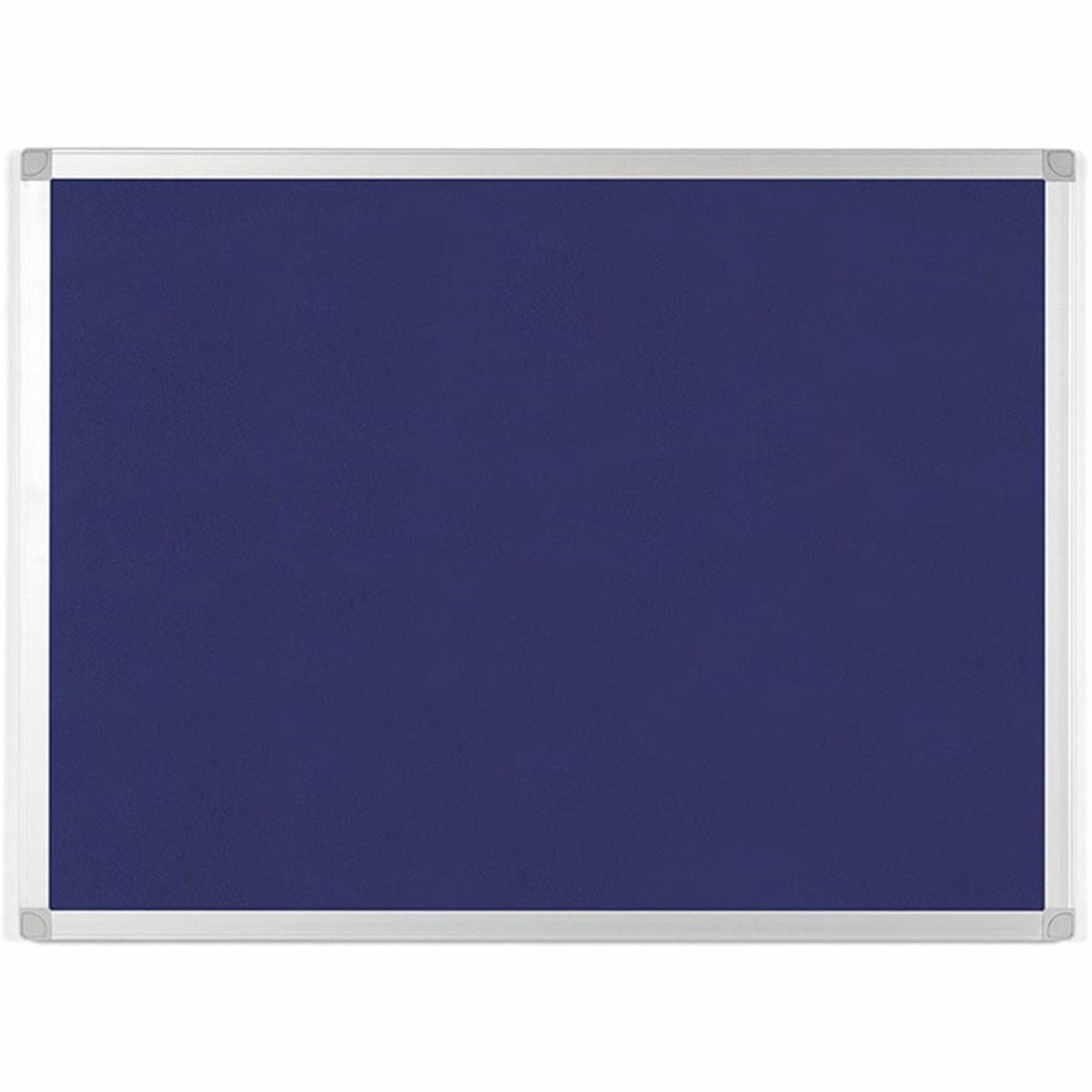 MasterVision Ayda Fabric Bulletin Board - 18" x 24" - 18" Board Height x 24" Board Width - Blue Felt, Fabric Surface - Self-healing, Durable, Resilient - Aluminum Frame - 1 Each