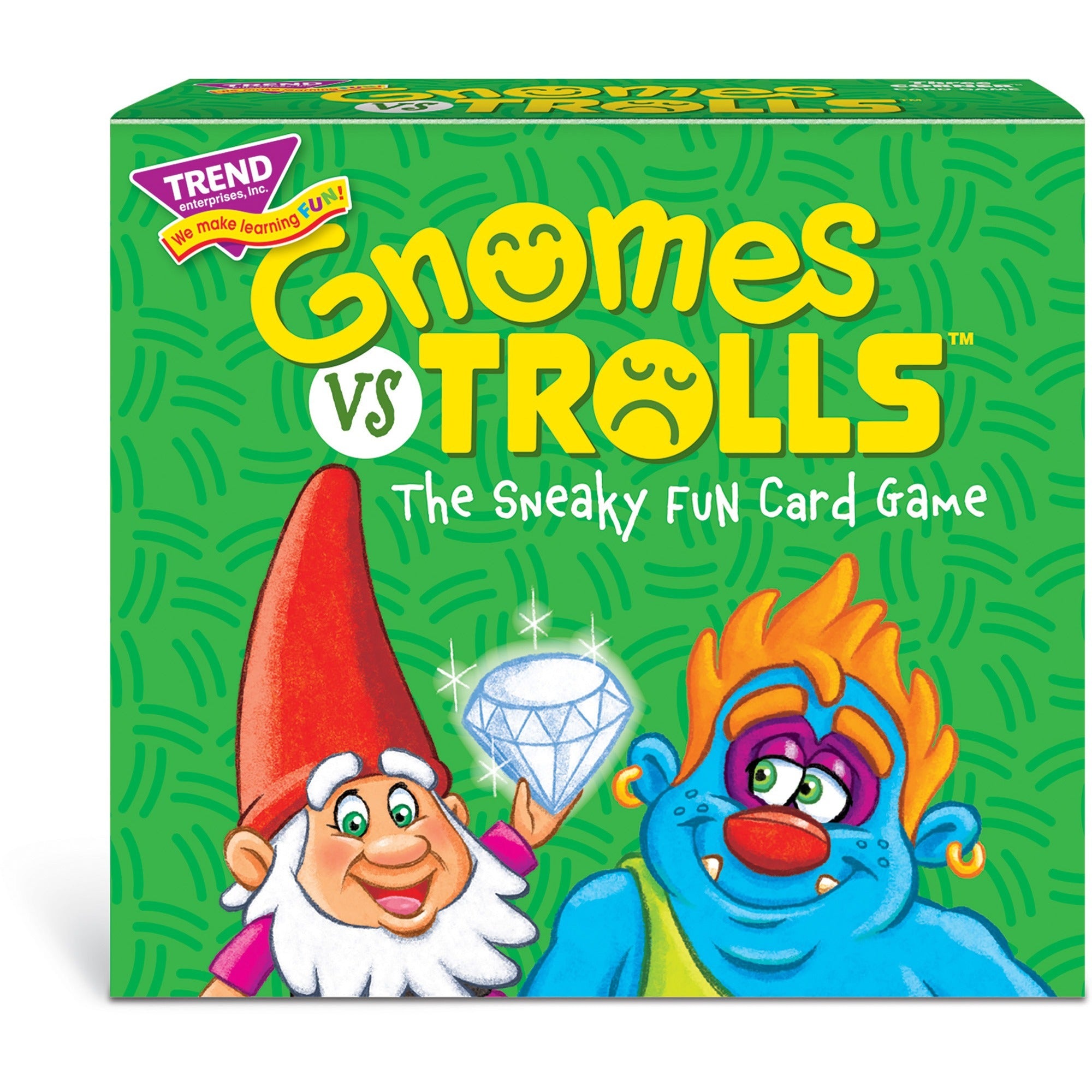 Trend Gnomes vs Trolls Three Corner Card Game - 63 Card(s) - Fun - Matching - 2 to 4 Players - 1 Each