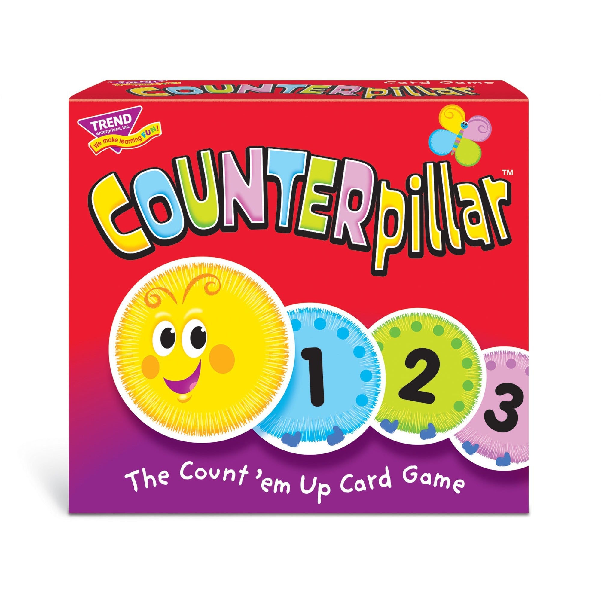 Trend COUNTERpillar Card Game - 63 Card(s) - Fun - Math - 1 to 4 Players - 1 Each